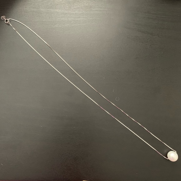 925 45-cm silver chain with cultivated pearl - Picture 5 of 5